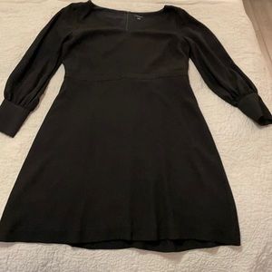 Ann Taylor Black Long Sleeved V-Neck Dress, 12